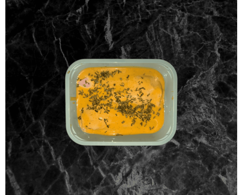 Oven ready chicken fillets smothered in Honey and mustard sauce